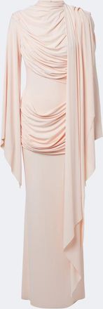 De La Vali Perisa draped caped jersey maxi dress