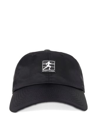 Sporty & Rich Cappello da baseball con logo - Nero