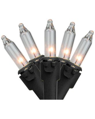 Northern Lights Discontinued Northlight 100-Count Clear Mini Christmas String Light Set - 20.25Ft Black Wire