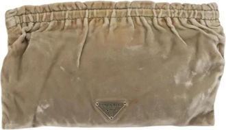 Prada Pre-owned Fabric pouches - Dames - Vintage Clutch - Beige - ONE Size - Vintage