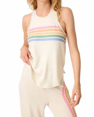 PJ Salvage Over The Rainbow Tank Top In Light Oatmeal