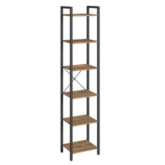Vasagle Librer&iacute;a de 6 niveles de color marr&oacute;n y negro