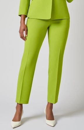 Kasper Flat Front Slim Pants in Kiwi at Nordstrom, Size 16