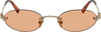 Miu Miu Orange Oval Ladies Sunglasses MU A54S 7OE90X 51