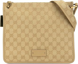 Gucci Gg Supreme Messenger Beige Canvas Schoudertas