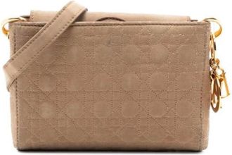 Dior Pre-owned Cross Body Bags, female, Brown, Size: ONE SIZE Pre-owned Suede crossbody-bags