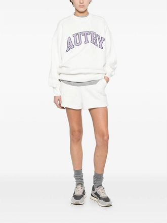 Autry Logo-Embroidered Crew Neck Sweatshirt - White