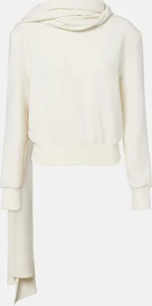 Magda Butrym Draped scarf-detail sweatshirt