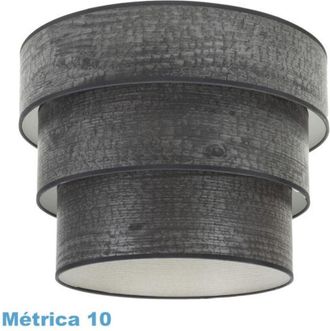 Fabrilamp Pantalla colgante triple smile m10 madera negra 50dx40dx28h