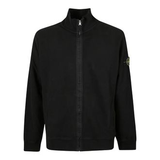 Stone Island Crewneck Sweatshirt - Heren - Vesten met rits - Zwart - 2XL - Katoen - Hoodies & sweatvesten