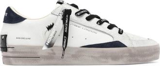Crime London Sk 8 Deluxe - Heren - Sneakers - Wit - 43 EU - Leer - Schoenen
