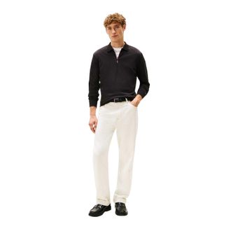 Tommy Hilfiger Herenpoloshirt met lange mouwen (Zwart)