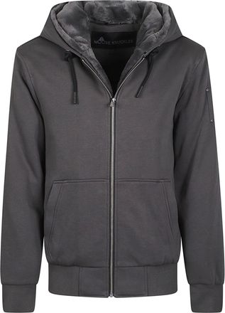 Moose Knuckles Plush Hood Cotton-Blend Zip-Up Hoodie