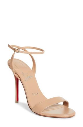 Christian Louboutin Miss Z Ankle Strap Sandal in Blush/Blush at Nordstrom, Size 10.5Us