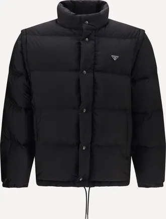 Prada Puffer Jacket Re-Nylon with Triangle Logo Male S