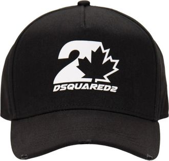 Dsquared2 Baseballpet - unisex - Accessoires - Zwart - Maat: ONE Size Zijde
