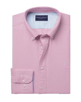 CHARLES TYRWHITT Stretch Washed Wool Oxford Shirt