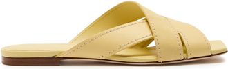 Tod's Square-toe Suede and Leather Sandals - Yellow - 37 (IT37 / UK4)