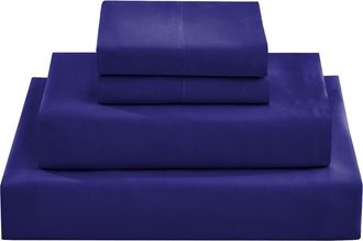 OEM 1 Ensemble De Draps, Microfibre Ultra-douce, Poches Profondes, Roi, Bleu Royal, Chambre &Agrave; Coucher