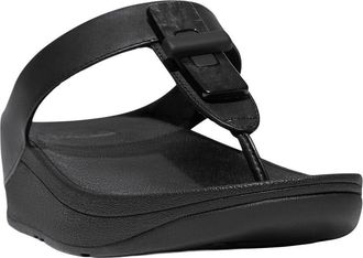 FitFlop Fitflop Fino Resin Lock Leather Toe Post Sandal