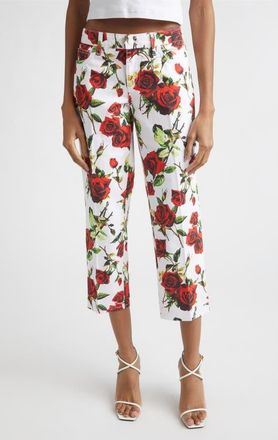 L'agence Blaine Crop Stovepipe Jeans in Butterfly Jungle at Nordstrom, Size 25
