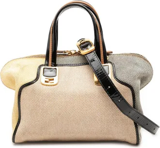 Fendi Pre-owned Fendi Mini Canvas Colorblock Chameleon Satchel Unisex SP6WWHFPLAJC3SUS