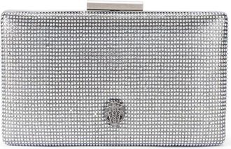 Kurt Geiger Womens Kensington Box Clutch Bag - Dark Grey Fabric - One Size