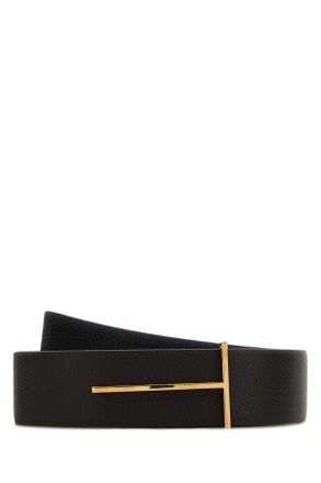 Tom Ford Dark Brown Leather Reversible Belt