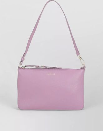Coccinelle leather shoulder bag removable handle design