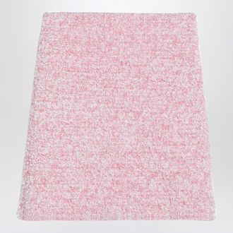 Balenciaga Pink Cotton Blend Tweed Mini Skirt