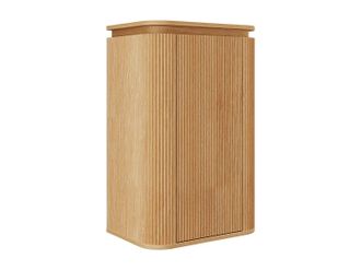 Vente-Unique Columna de ba&ntilde;o suspendida de madera de fresno - Natural claro - Alt. 80 cm - LILIKO
