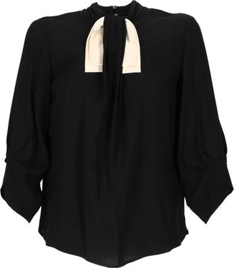 Elisabetta Franchi Mujer, Blusas y Camisas, Negro, Talla: S