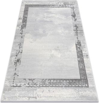 RugsX Alfombra Lira E1473 Marco, Griego Vintage Estructural, Moderna, Glamour - Gris Grey 240x330 Cm