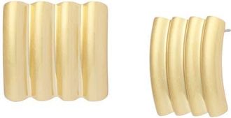 AllSaints Multi Tube Stud Earrings in Vintage Gold at Nordstrom