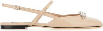 Jimmy Choo London Belinda SB Flat - Dames - Ballerinas - Beige - 40 EU - Leer - Schoenen