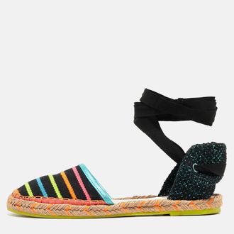 Sophia Webster Multicolor Fabric New Juana Ribbon Espadrille Flats