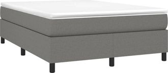 vidaXL Box Spring Bed Frame Dark Grey Double Fabric (UK/IE/FI/NO only) vidaXL