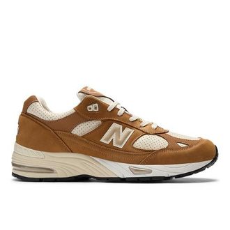 New Balance Mens Made in UK 991v1 in Brown/Beige Leather, size 10.5