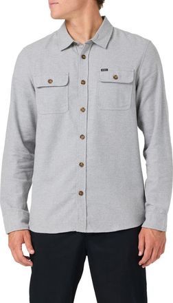 O'Neill Regent Solid Cotton Flannel Button-Up Shirt in Heather Grey at Nordstrom, Size Xx-Large