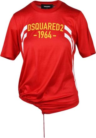 Dsquared2 T-Shirt - Dames - T-shirts - Rood - M - Katoen - Tops