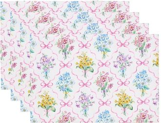 Lenox Set Of 4 Bouquet Ribbon Placemats