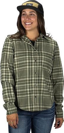 FlyLow Womens Brigitte Tech Flannel Green XS