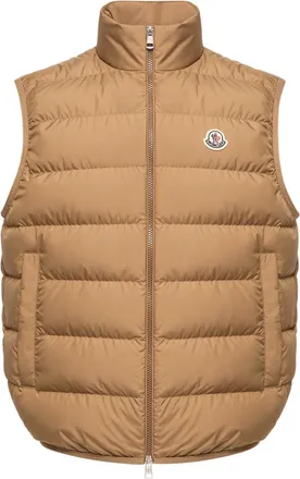 Moncler Moncler Contrin Down Vest, Men, Beige, Size: 0