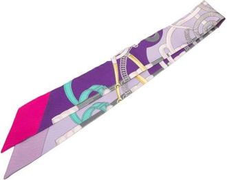 Herm&egrave;s Pre-owned Scarves, female, Multicolor, Size: ONE SIZE Pre-owned Twilly Scarf