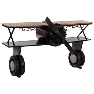 Wanderlust Deco Barra botellero con ruedas marr&oacute;n 180x58x98h cm