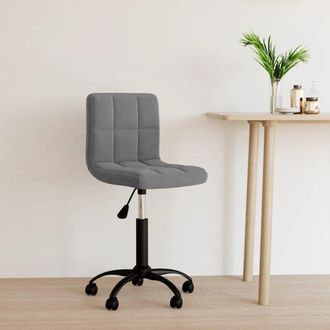 vidaXL Vidaxl - Silla De Oficina Giratoria De Terciopelo Gris Oscuro