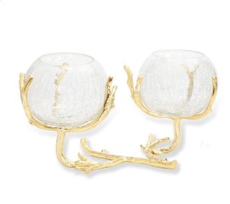 Classic Touch Gold 2 Branch Centerpiece