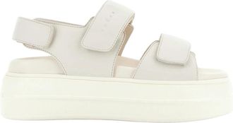 Hogan Beige Sandalen Sandalo - Dames - Sandalen - Beige - 38 EU - Leer - Schoenen