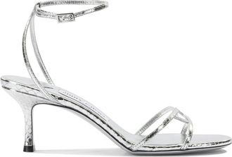 Jimmy Choo London Leo 100mm Sandali Silver-Donna