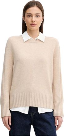 Benetton Trui van puur kasjmier - Dames - Cashmere truien - Beige - M - Kasjmier - Truien & Vesten
